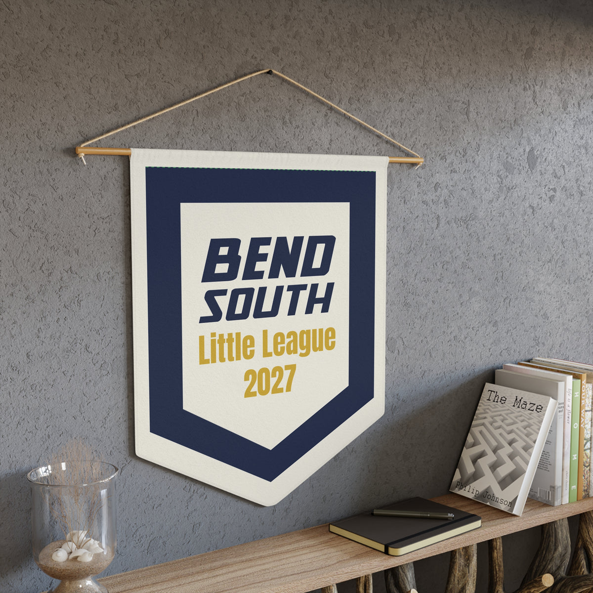Bend South Logo Pennant | Sports Banner, Dorm Wall Decor