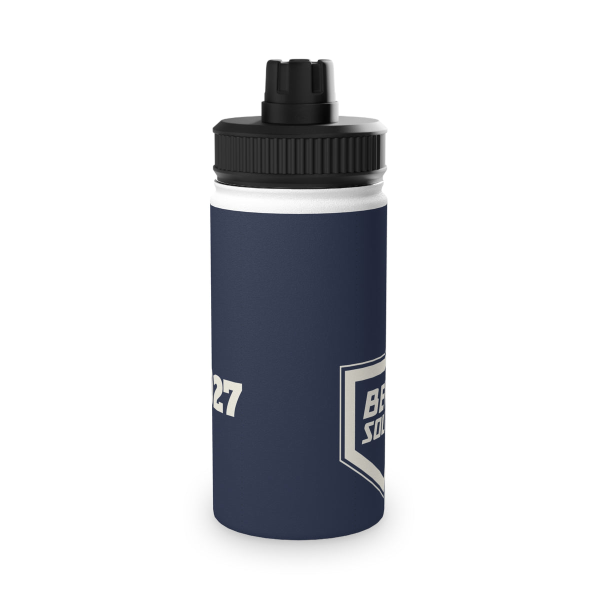 Navy Sports Water Bottle with Sports Lid