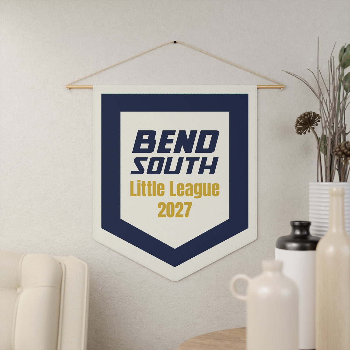 Bend South Logo Pennant | Sports Banner, Dorm Wall Decor