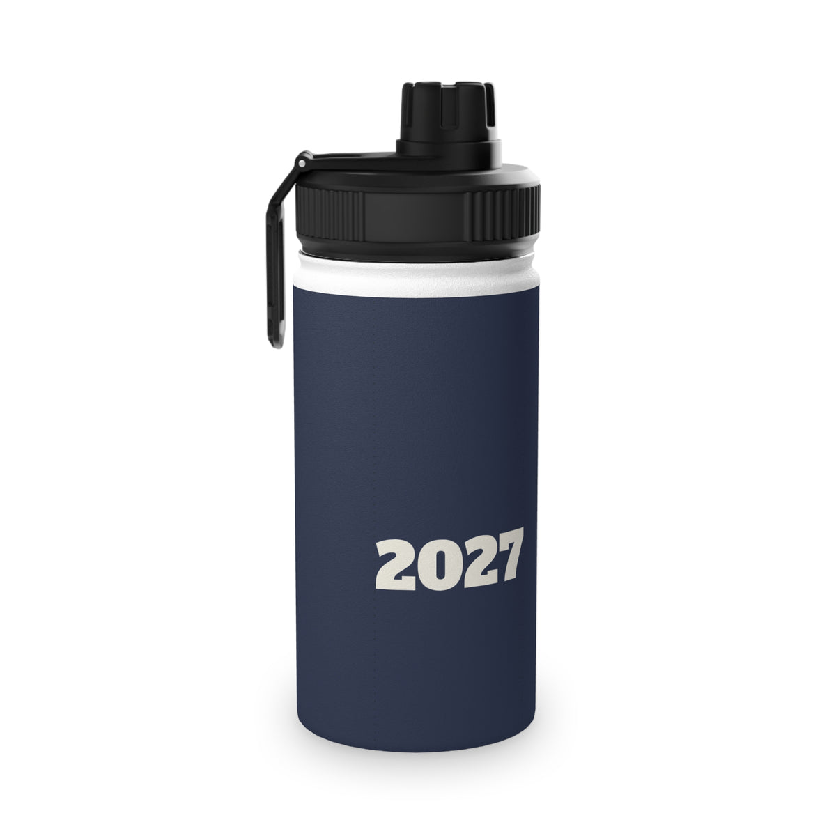 Navy Sports Water Bottle with Sports Lid